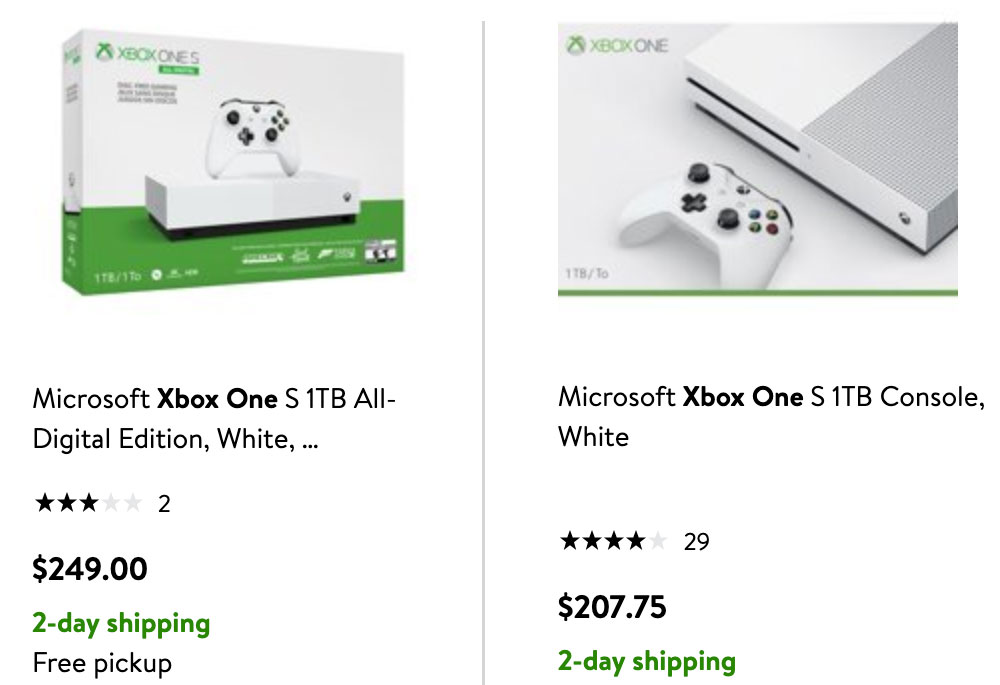You are currently viewing Xbox One S with Blu-ray drive is cheaper than All-Digital model (at Walmart)